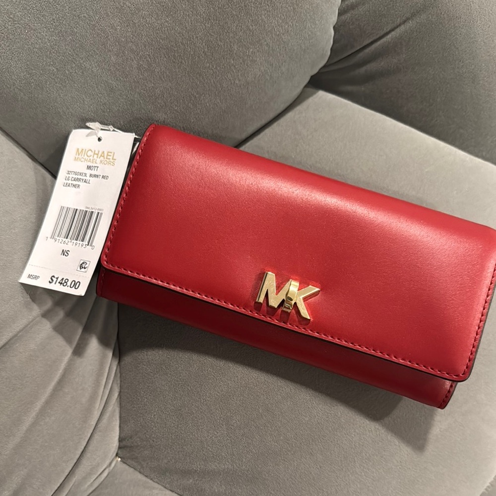 Michael Kors Red Leather Wallet